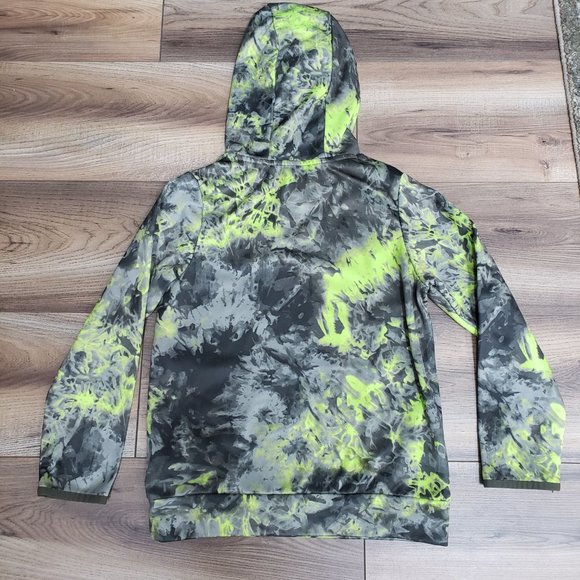 Boys' Under Armour Fleece Printed Cloud Hoodie Green - Picture 4 of 7